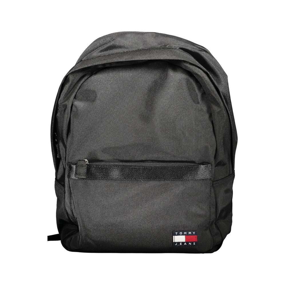 Black Polyester Backpack - GLAMHUB BOUTIQUE 