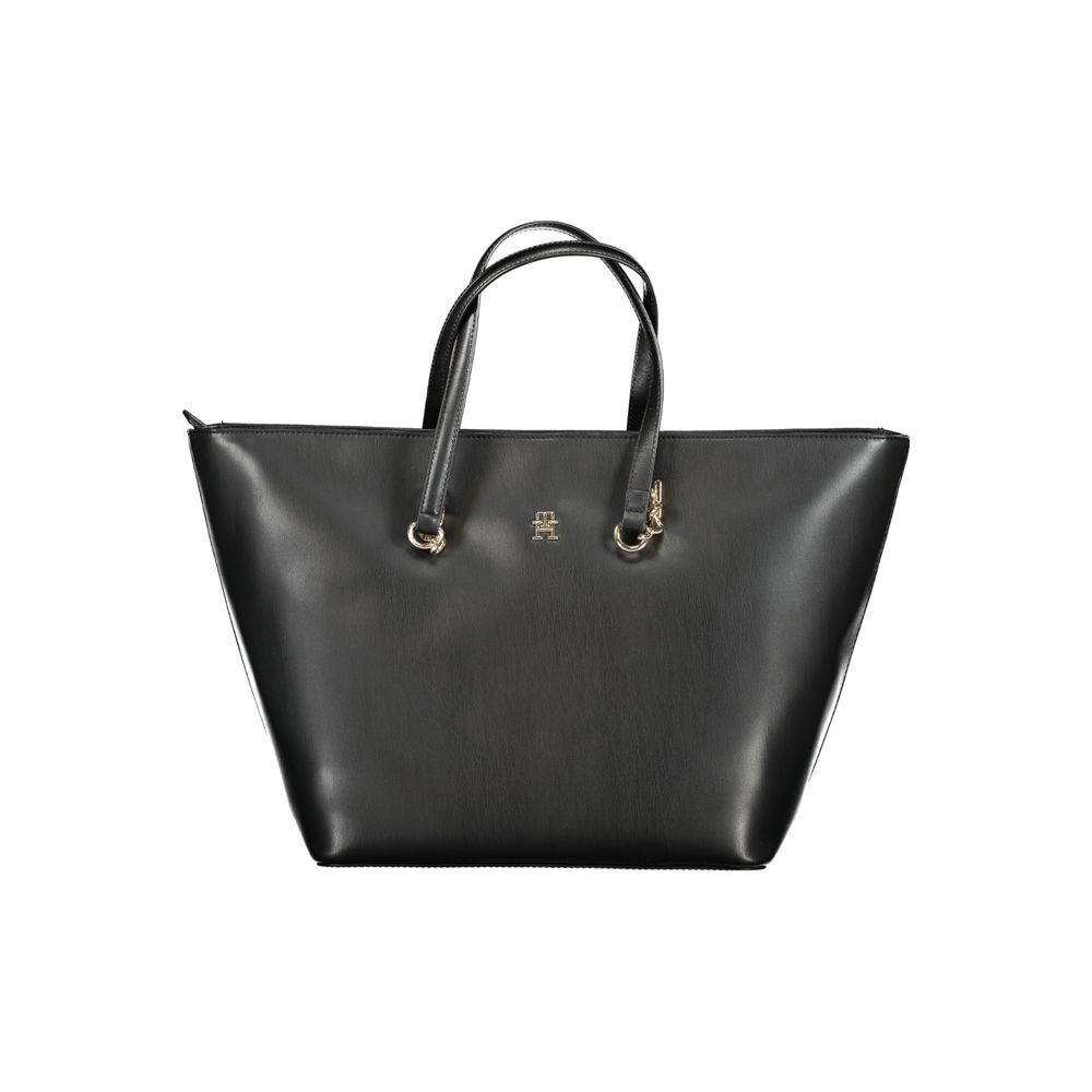 Black Polyethylene Handbag - GLAMHUB BOUTIQUE 