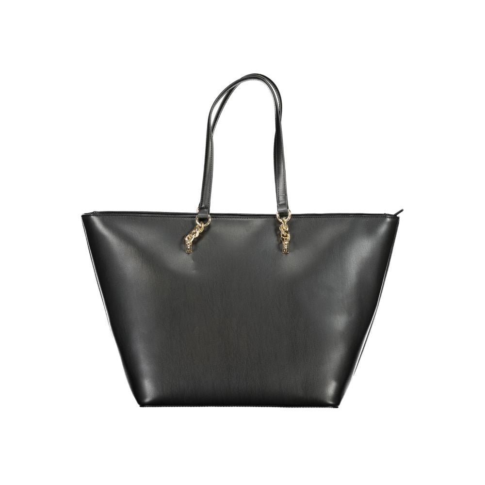 Black Polyethylene Handbag - GLAMHUB BOUTIQUE 