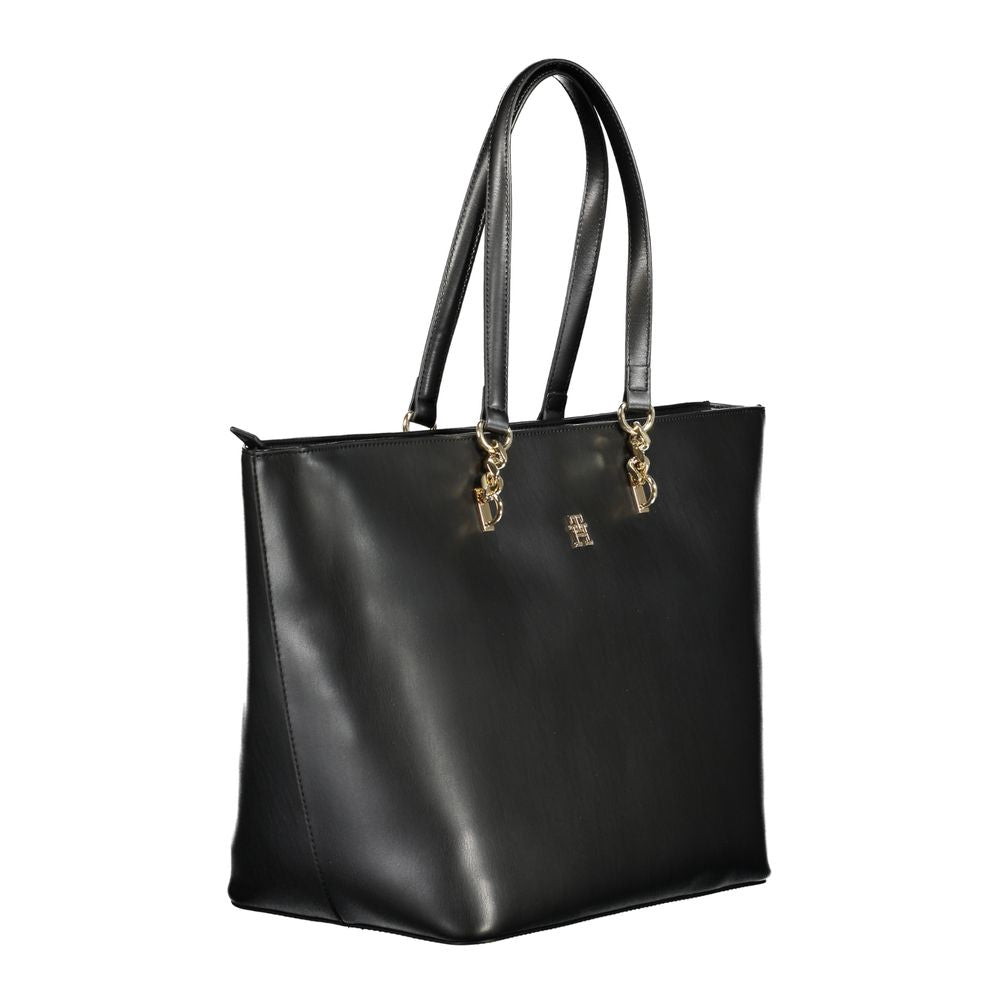 Black Polyethylene Handbag - GLAMHUB BOUTIQUE 