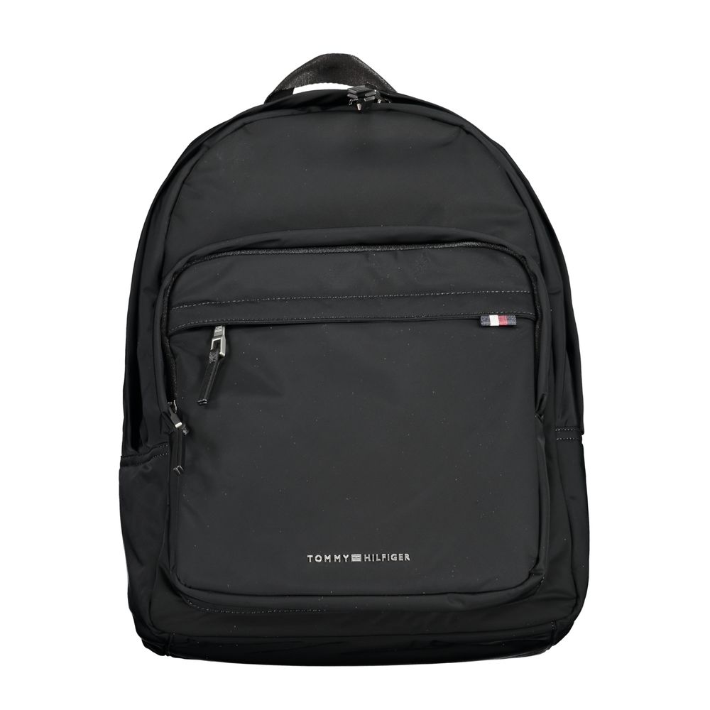 Black Polyester Backpack - GLAMHUB BOUTIQUE 