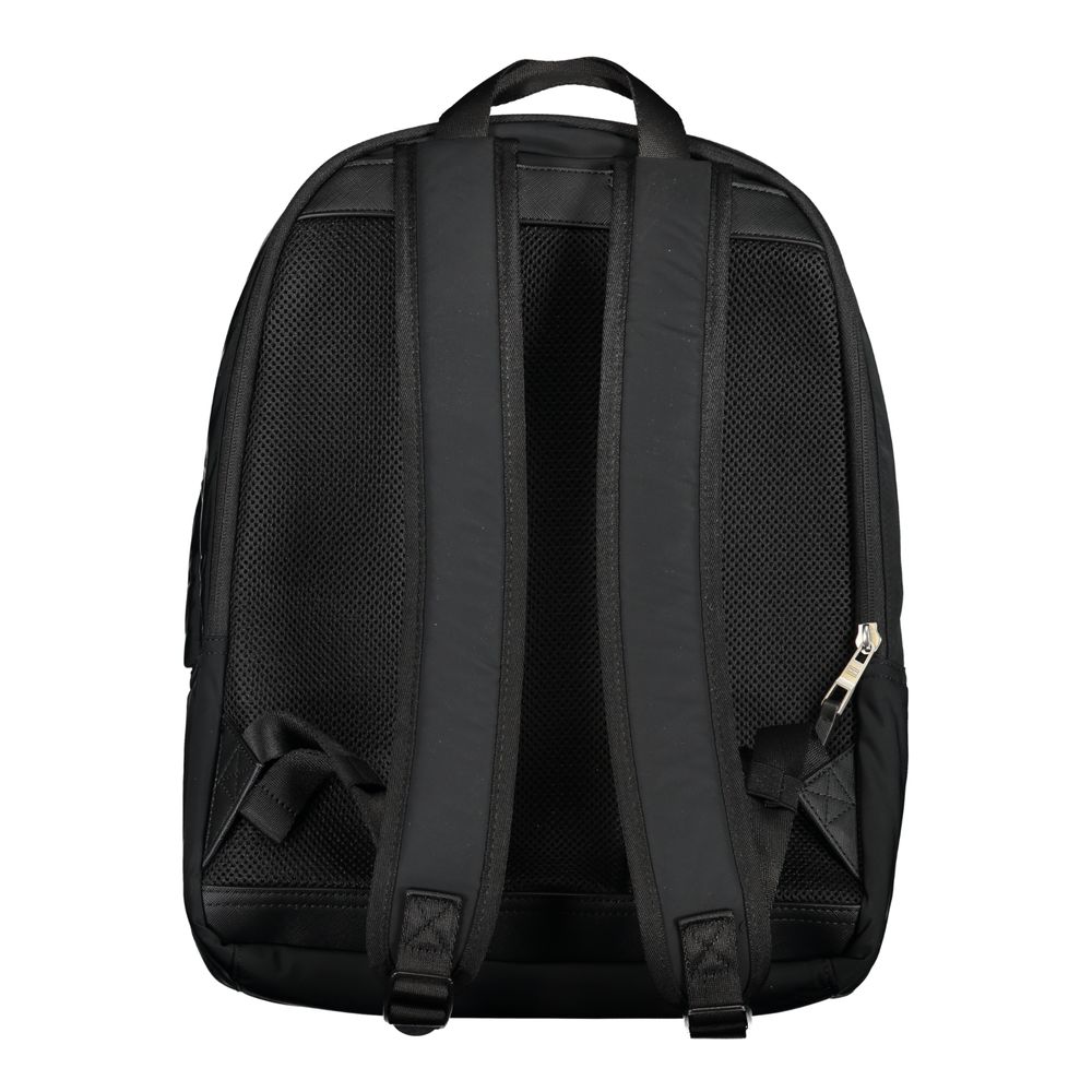 Black Polyester Backpack - GLAMHUB BOUTIQUE 