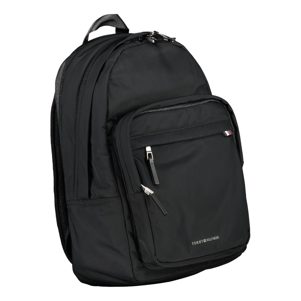 Black Polyester Backpack - GLAMHUB BOUTIQUE 