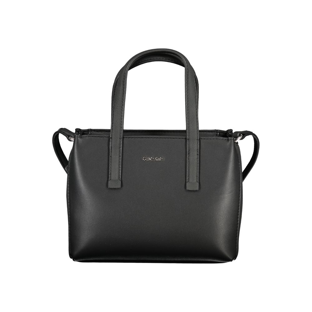 Black Polyester Handbag - GLAMHUB BOUTIQUE 