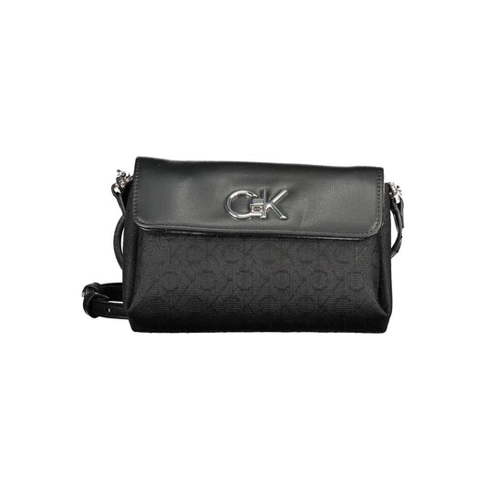 Black Polyester Handbag - GLAMHUB BOUTIQUE 