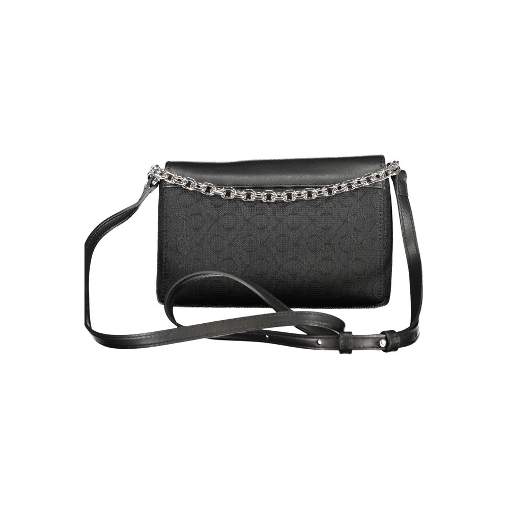 Black Polyester Handbag - GLAMHUB BOUTIQUE 