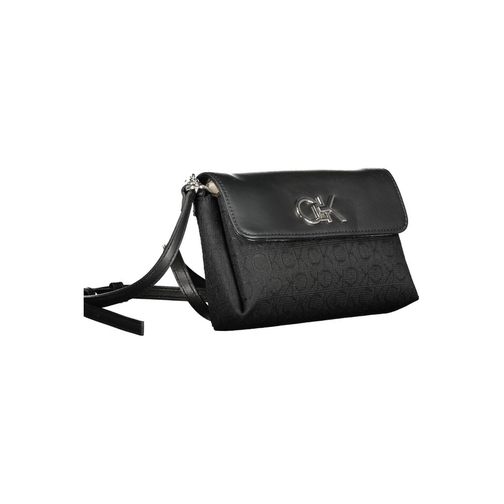 Black Polyester Handbag - GLAMHUB BOUTIQUE 