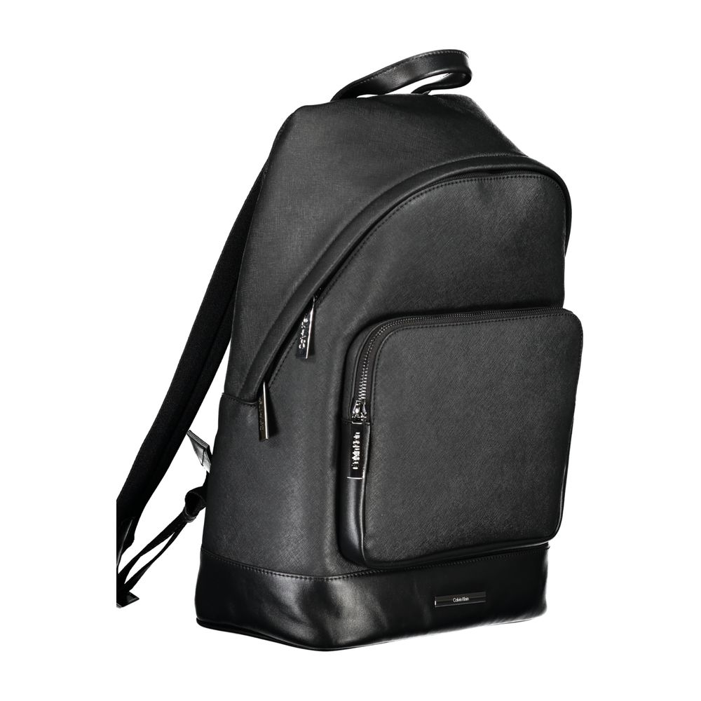 Black Polyester Backpack - GLAMHUB BOUTIQUE 