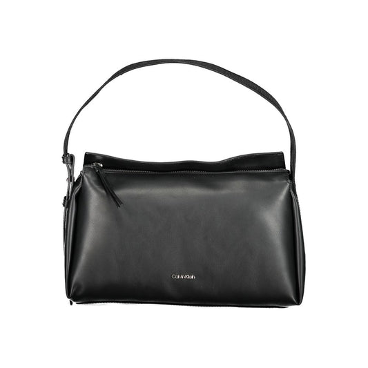 Black Polyester Handbag - GLAMHUB BOUTIQUE 