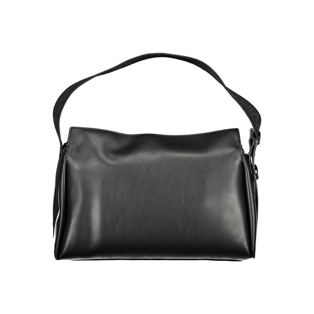 Black Polyester Handbag - GLAMHUB BOUTIQUE 