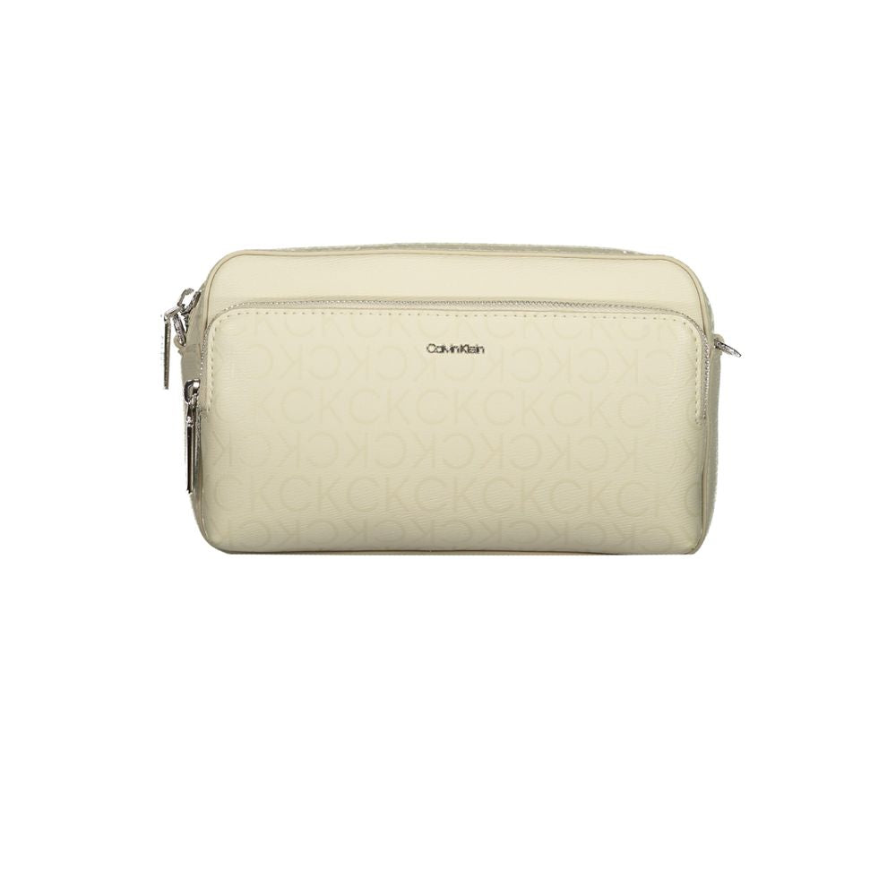 Beige Polyester Handbag - GLAMHUB BOUTIQUE 