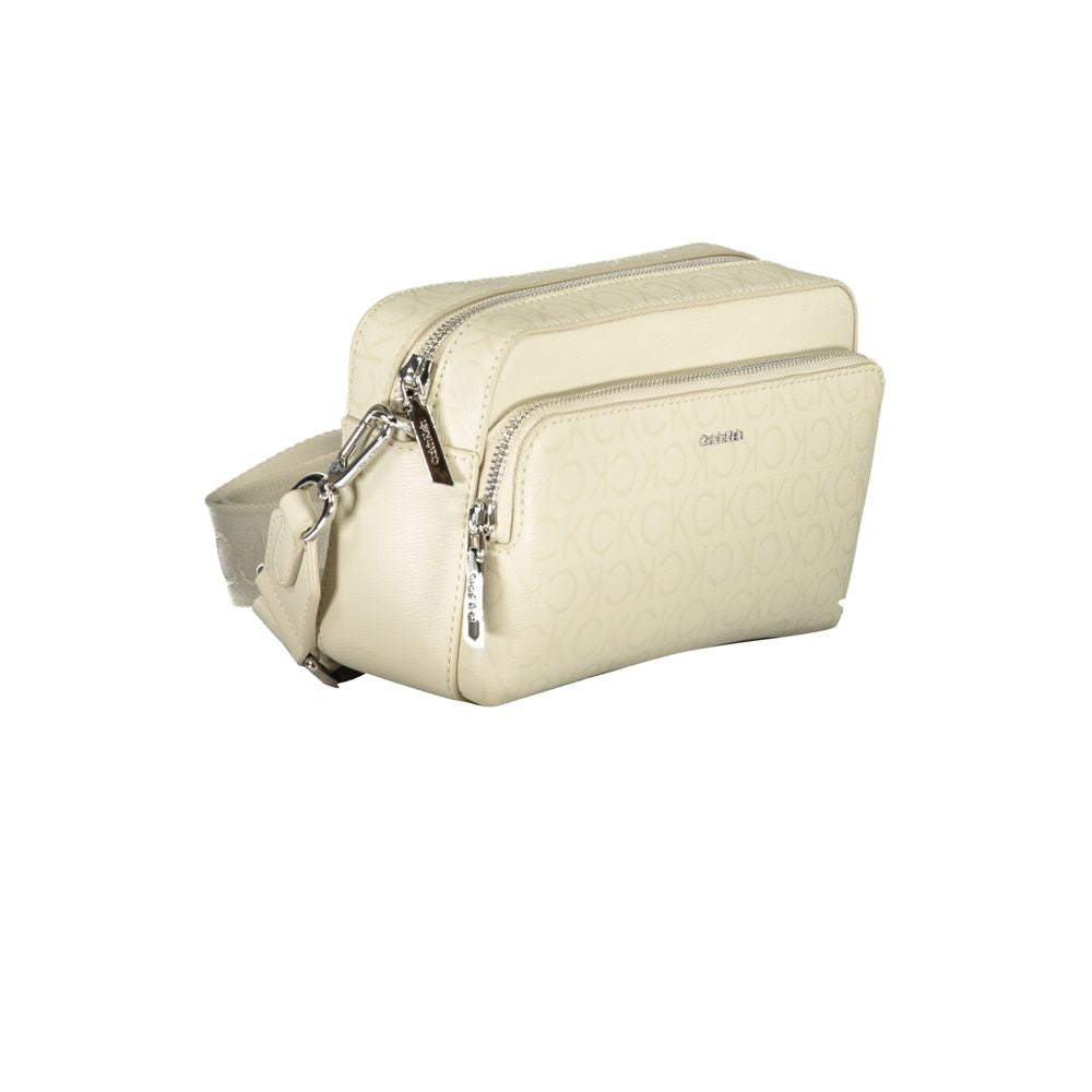 Beige Polyester Handbag - GLAMHUB BOUTIQUE 