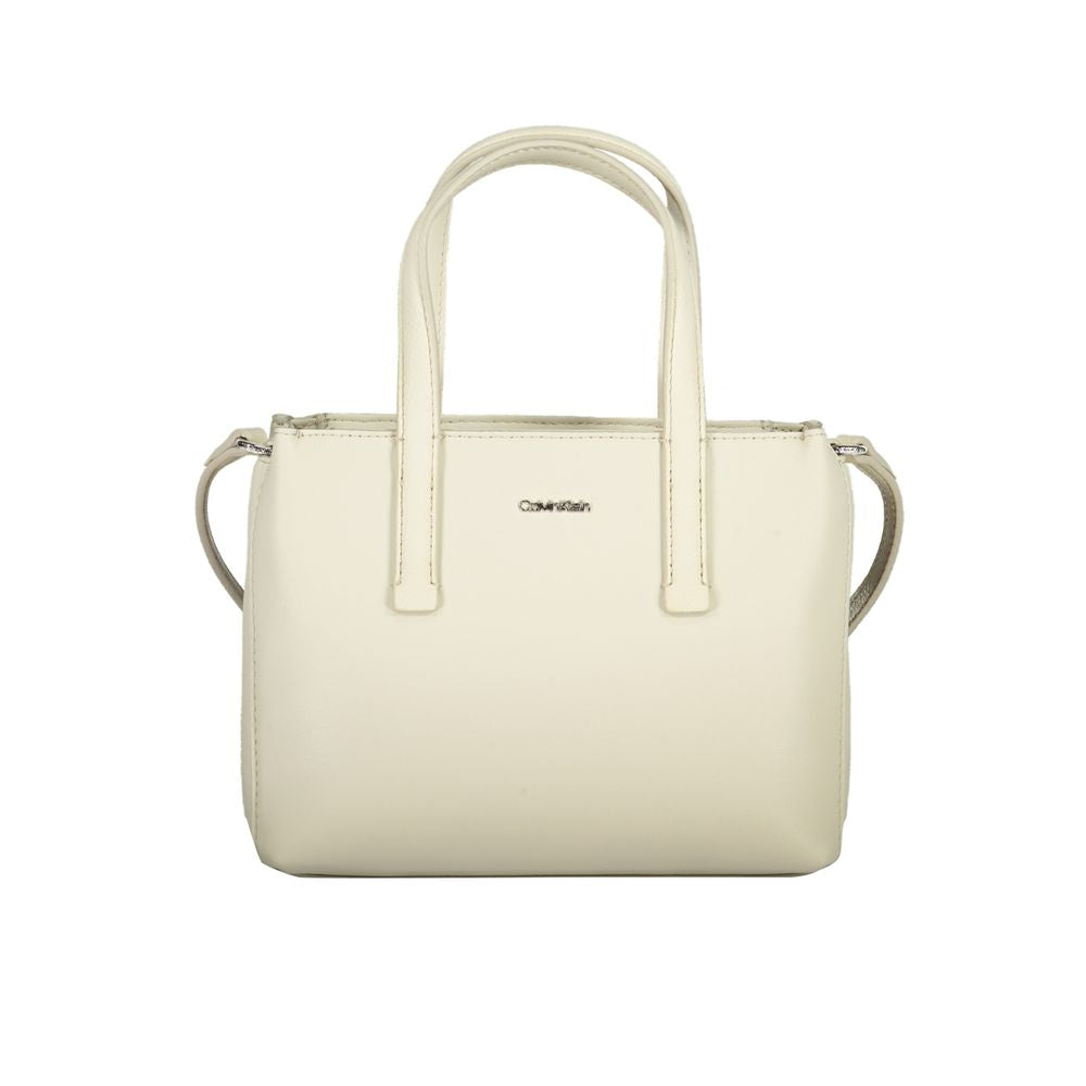 Beige Polyester Handbag - GLAMHUB BOUTIQUE 