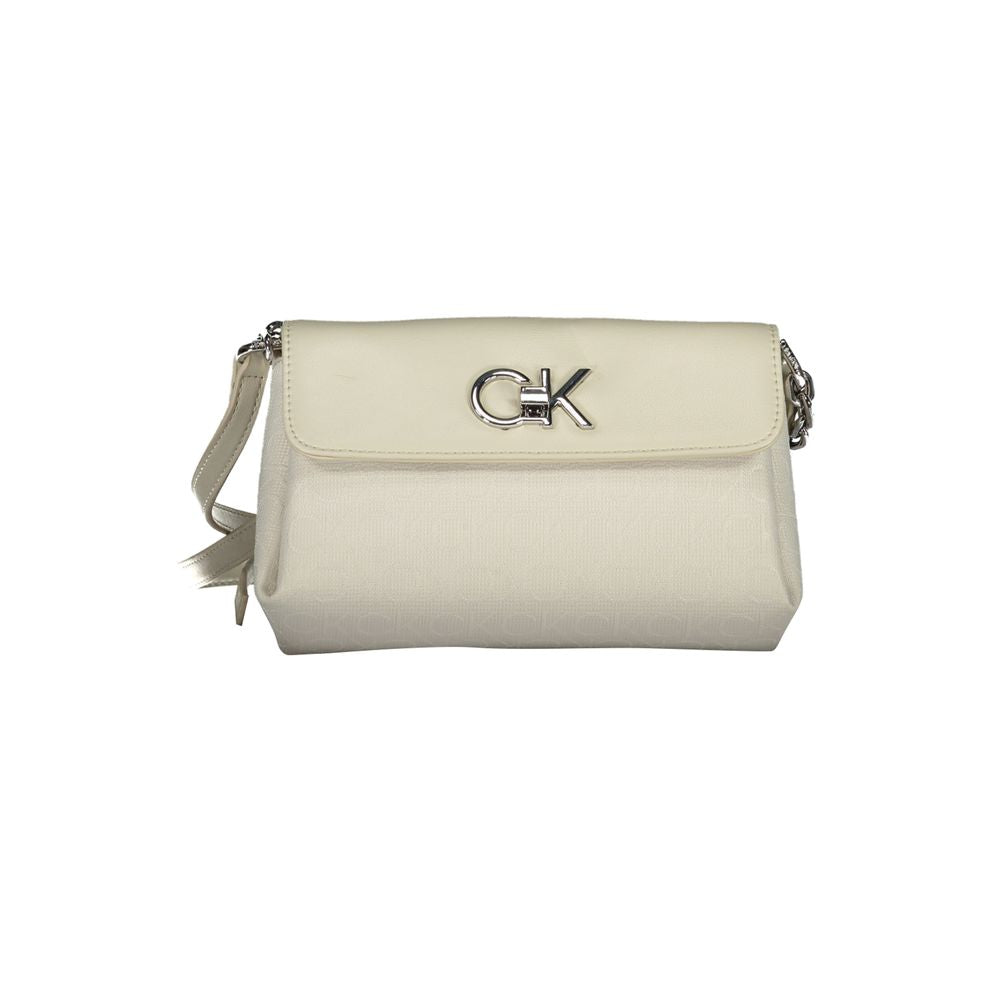 Beige Polyester Handbag - GLAMHUB BOUTIQUE 