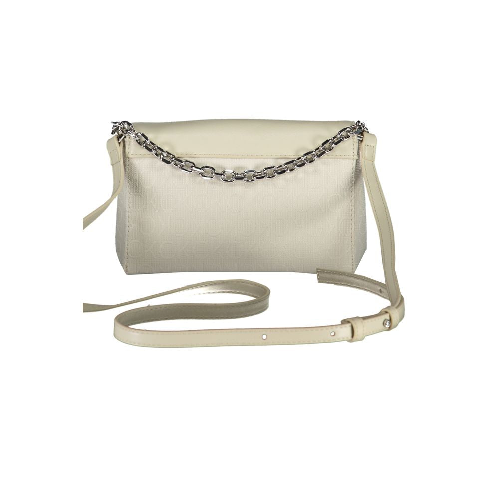 Beige Polyester Handbag - GLAMHUB BOUTIQUE 