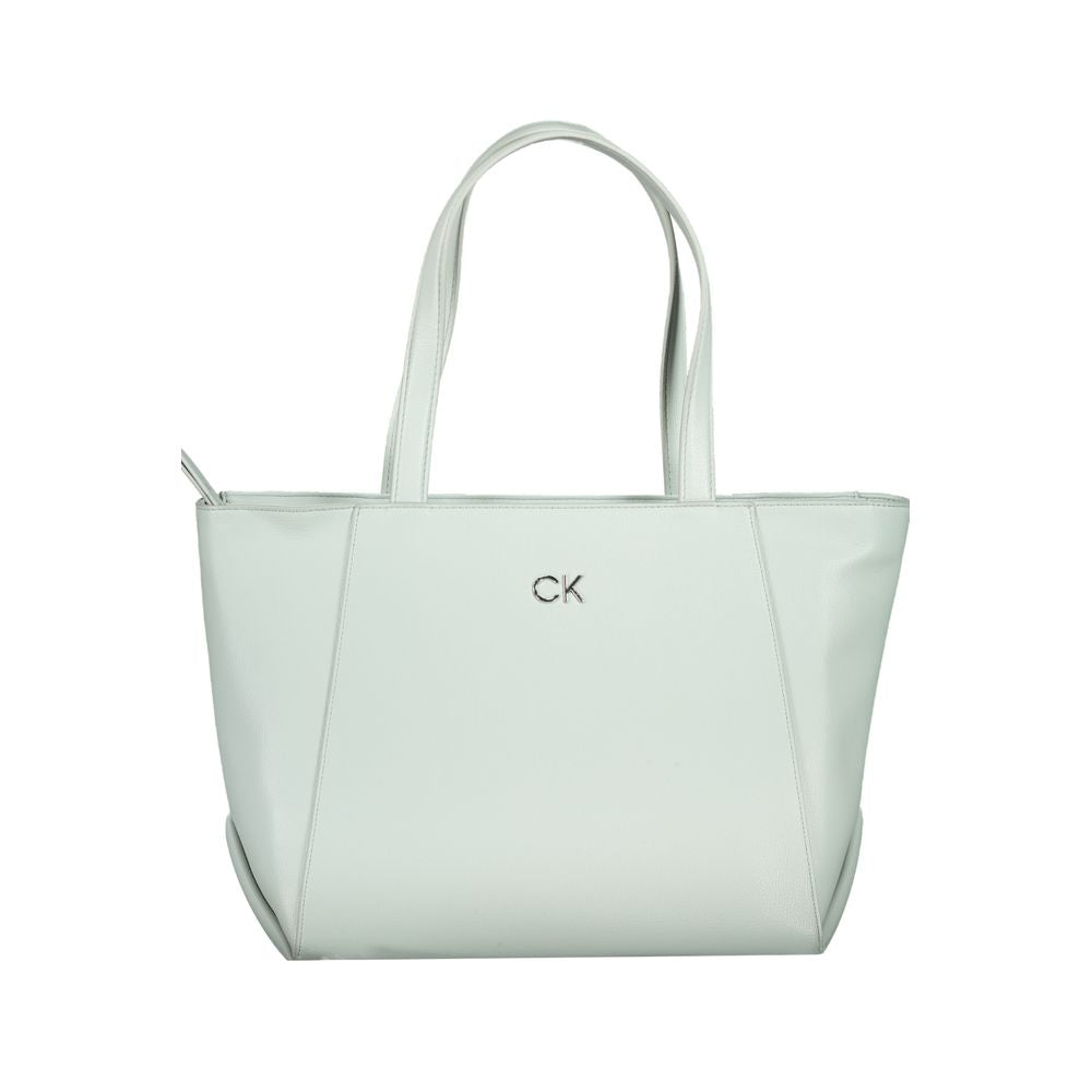 Light Blue Polyethylene Handbag - GLAMHUB BOUTIQUE 