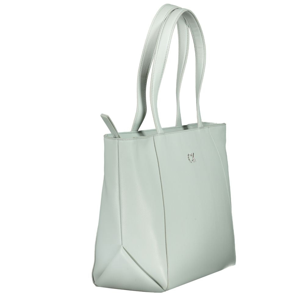 Light Blue Polyethylene Handbag - GLAMHUB BOUTIQUE 