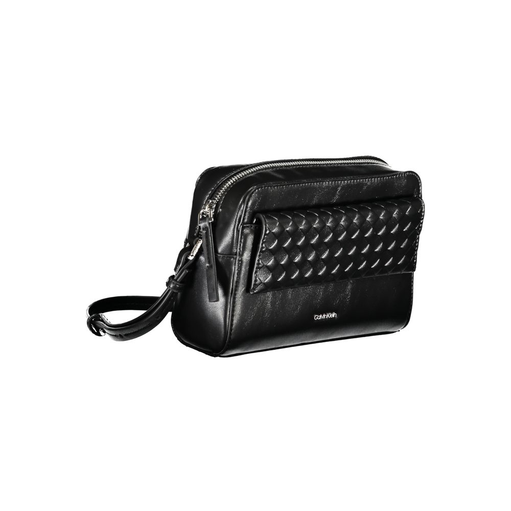 Black Polyester Handbag - GLAMHUB BOUTIQUE 