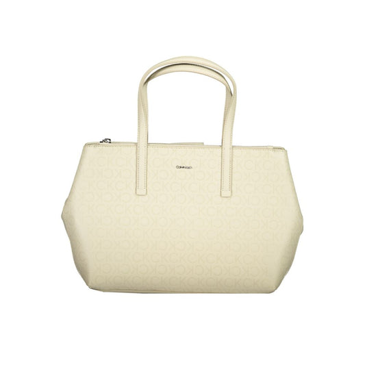 Beige Polyester Handbag - GLAMHUB BOUTIQUE 