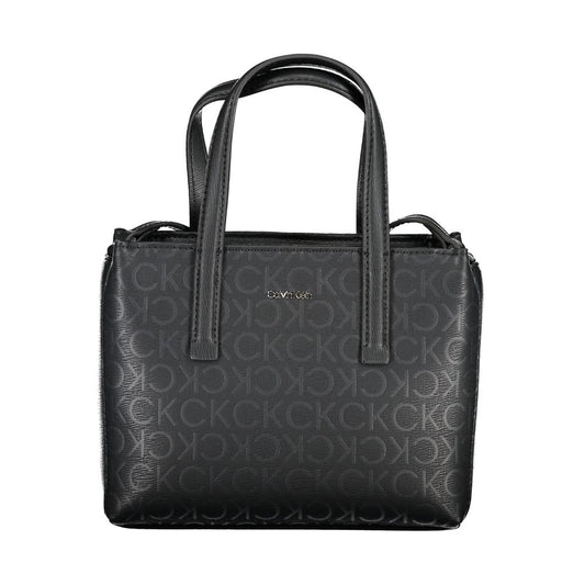 Black Polyester Handbag - GLAMHUB BOUTIQUE 