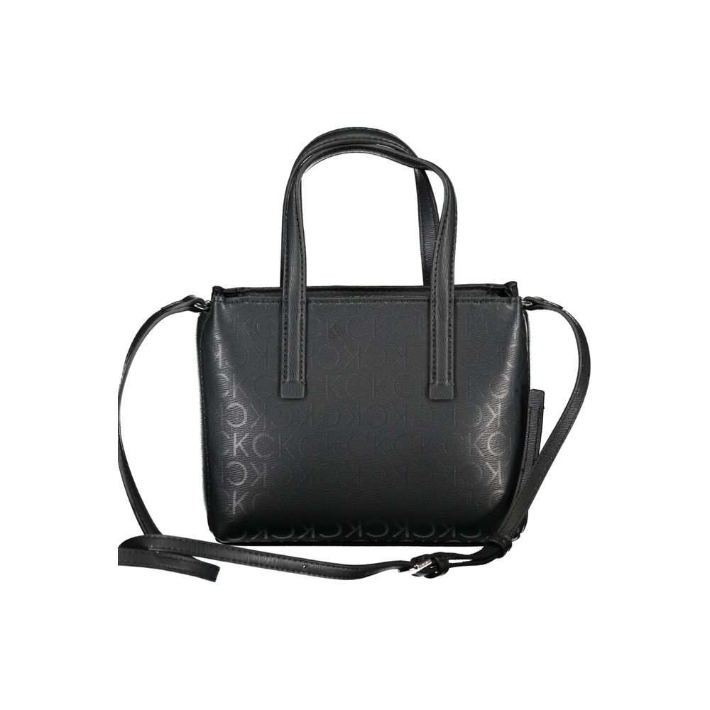 Black Polyester Handbag - GLAMHUB BOUTIQUE 