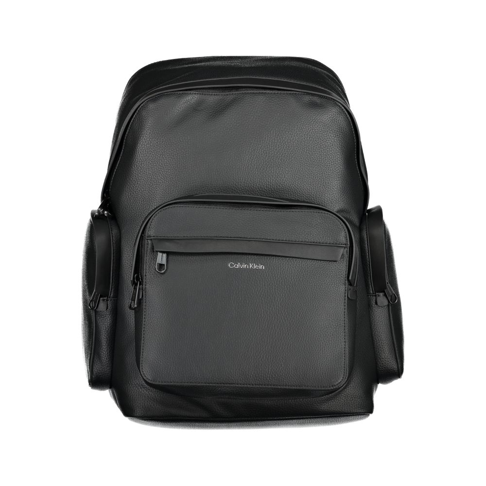 Black Polyester Backpack - GLAMHUB BOUTIQUE 