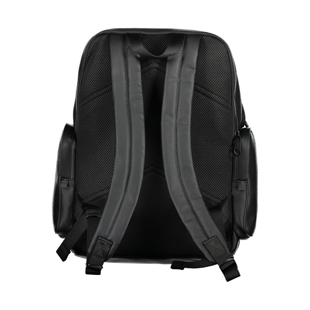 Black Polyester Backpack - GLAMHUB BOUTIQUE 