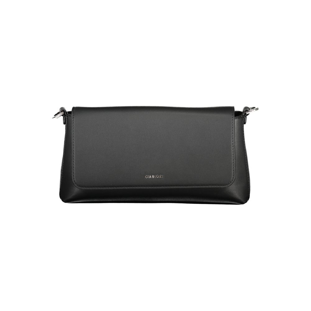 Black Polyester Handbag - GLAMHUB BOUTIQUE 