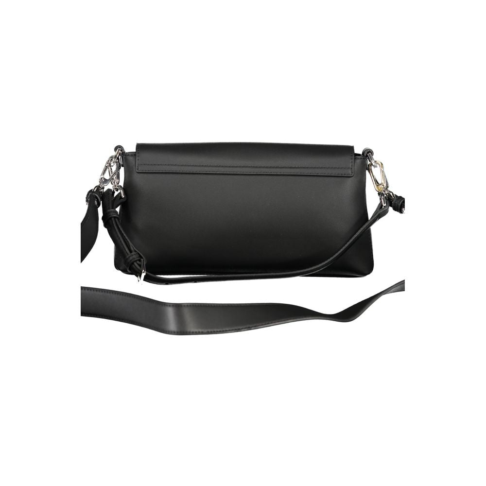 Black Polyester Handbag - GLAMHUB BOUTIQUE 