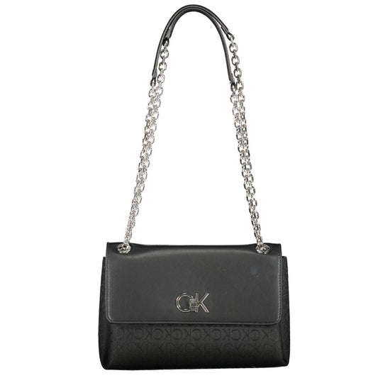 Black Polyester Handbag - GLAMHUB BOUTIQUE 