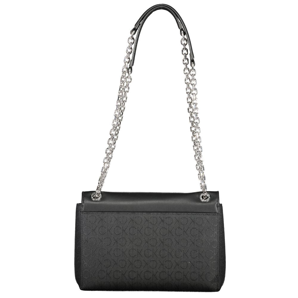 Black Polyester Handbag - GLAMHUB BOUTIQUE 