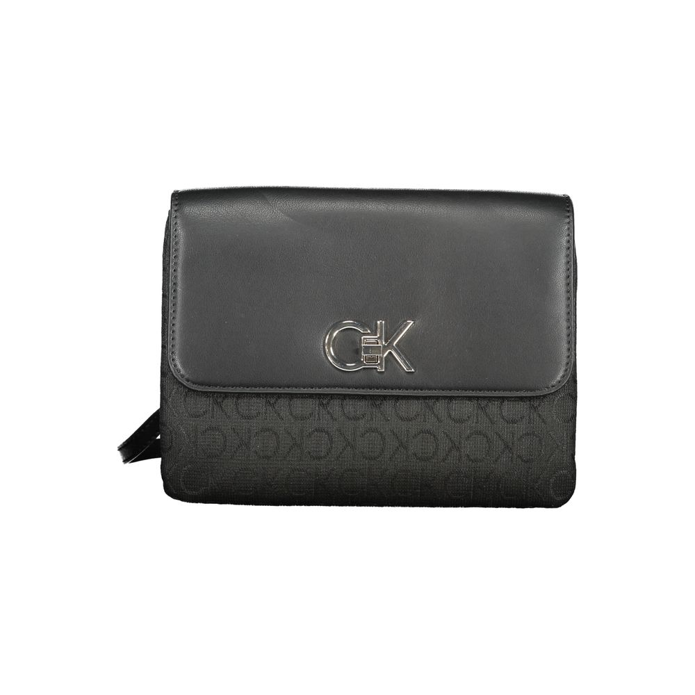 Black Polyester Handbag - GLAMHUB BOUTIQUE 