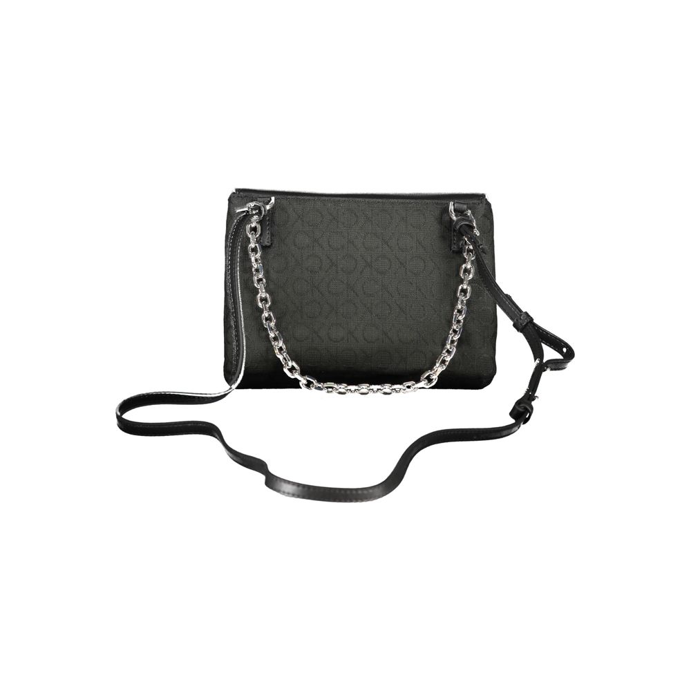 Black Polyester Handbag - GLAMHUB BOUTIQUE 