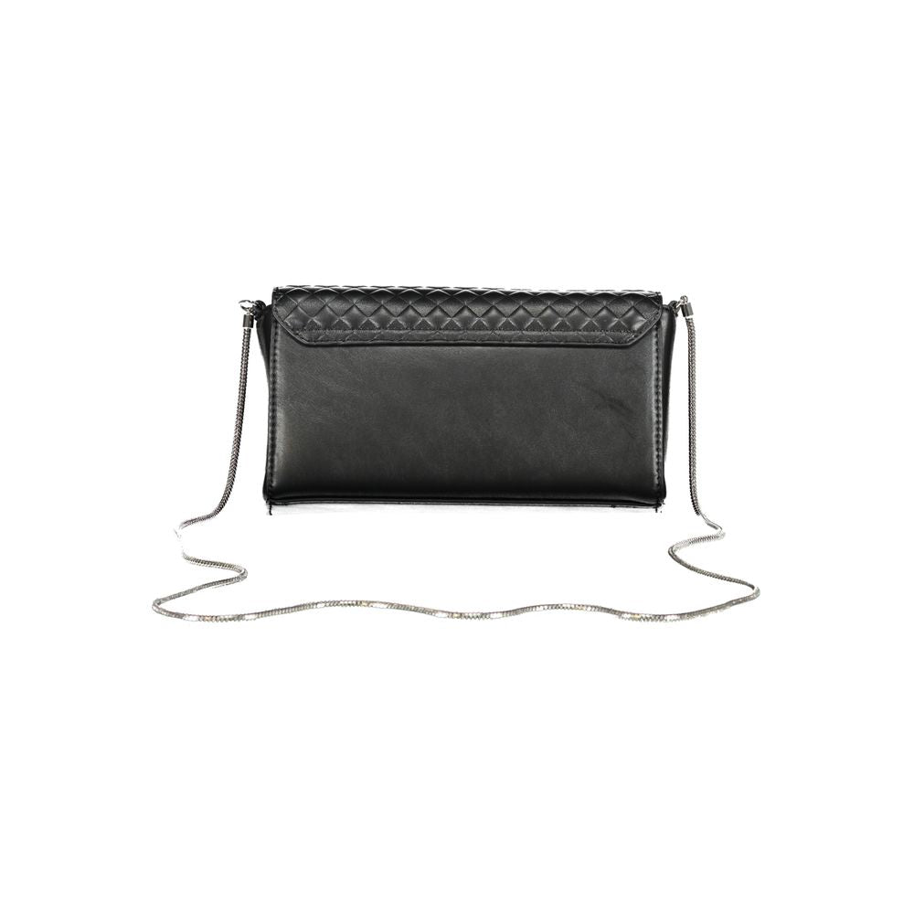 Black Polyester Handbag - GLAMHUB BOUTIQUE 