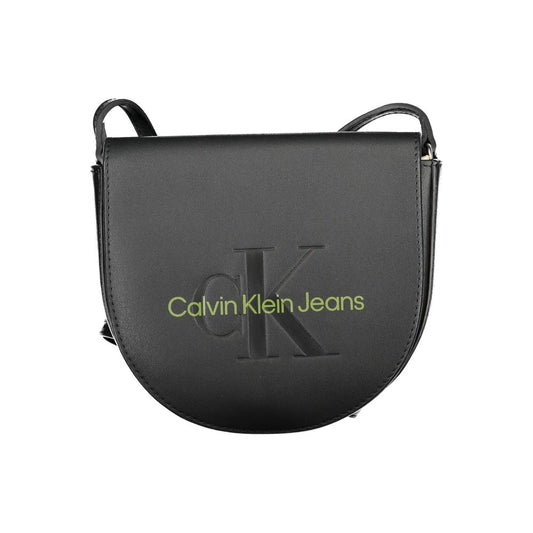 Black Polyethylene Handbag - GLAMHUB BOUTIQUE 