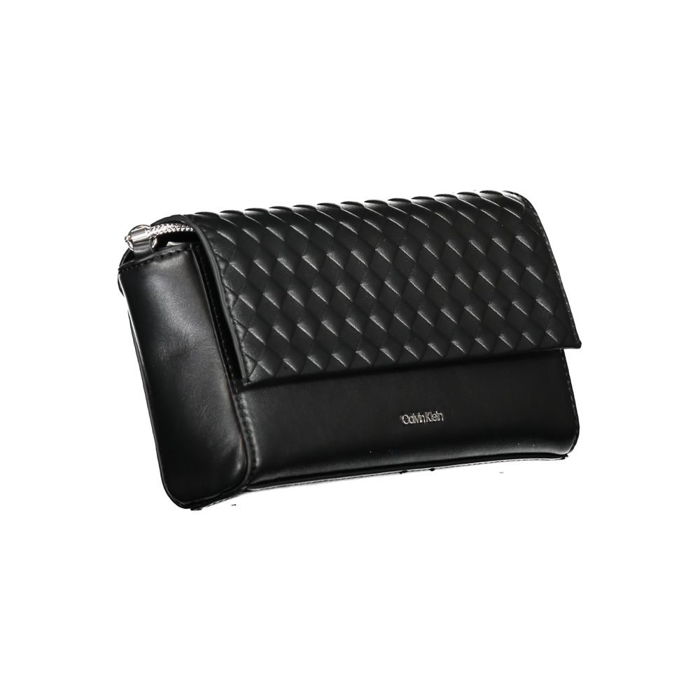 Black Polyester Handbag - GLAMHUB BOUTIQUE 