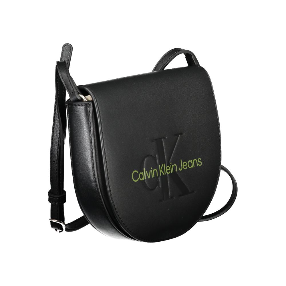 Black Polyethylene Handbag - GLAMHUB BOUTIQUE 