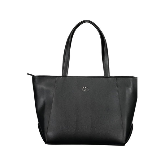 Black Polyethylene Handbag - GLAMHUB BOUTIQUE 