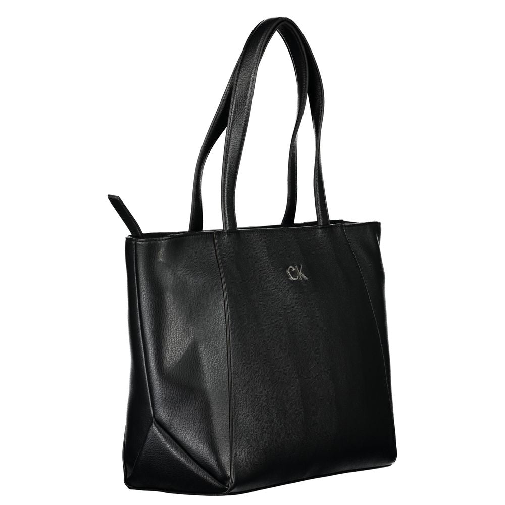 Black Polyethylene Handbag - GLAMHUB BOUTIQUE 