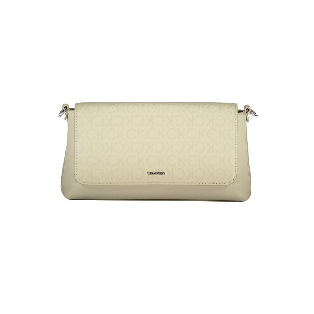 Beige Polyester Handbag - GLAMHUB BOUTIQUE 