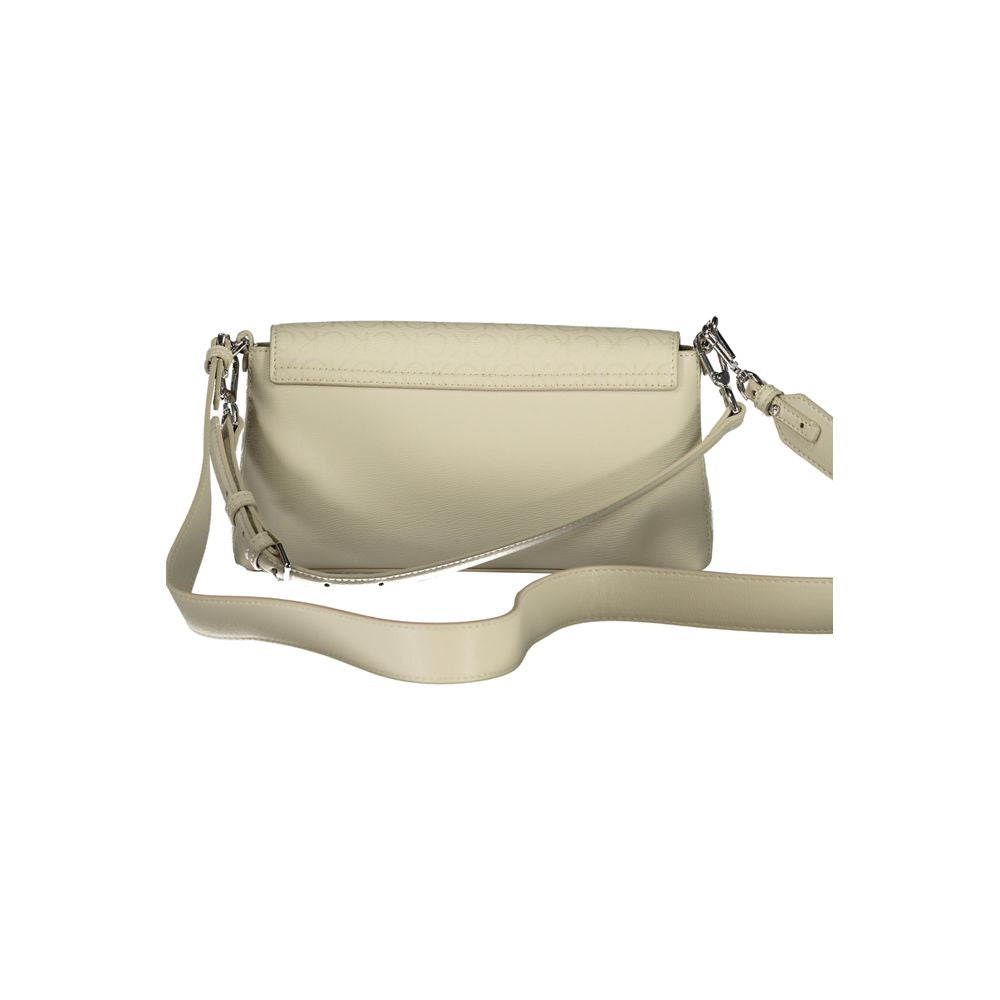 Beige Polyester Handbag - GLAMHUB BOUTIQUE 