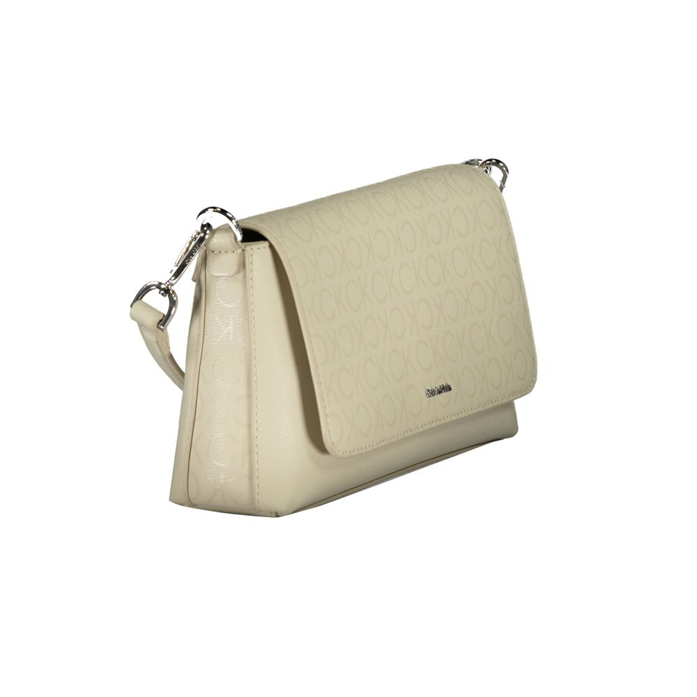 Beige Polyester Handbag - GLAMHUB BOUTIQUE 