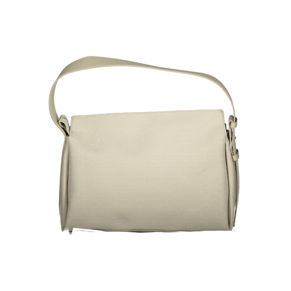 Beige Polyester Handbag - GLAMHUB BOUTIQUE 