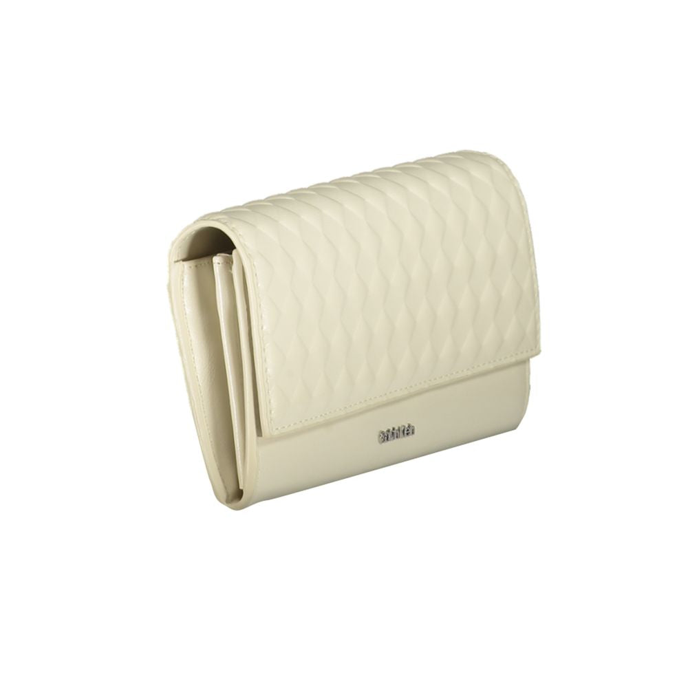 Beige Polyester Wallet - GLAMHUB BOUTIQUE 