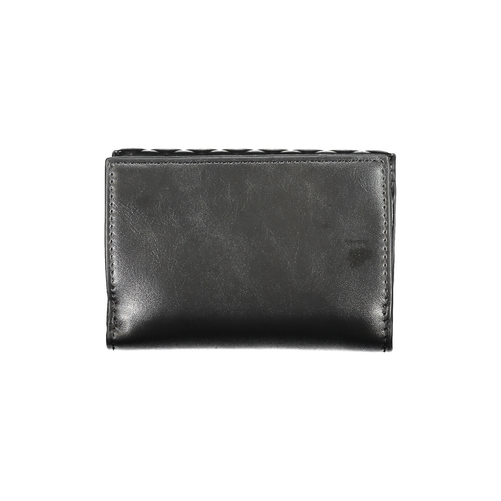 Black Polyester Wallet - GLAMHUB BOUTIQUE 