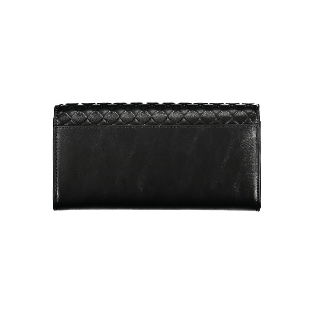 Black Polyester Wallet - GLAMHUB BOUTIQUE 