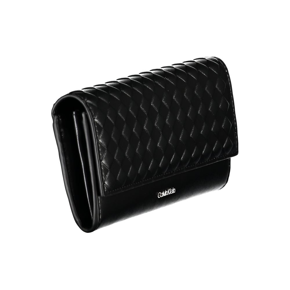 Black Polyester Wallet - GLAMHUB BOUTIQUE 