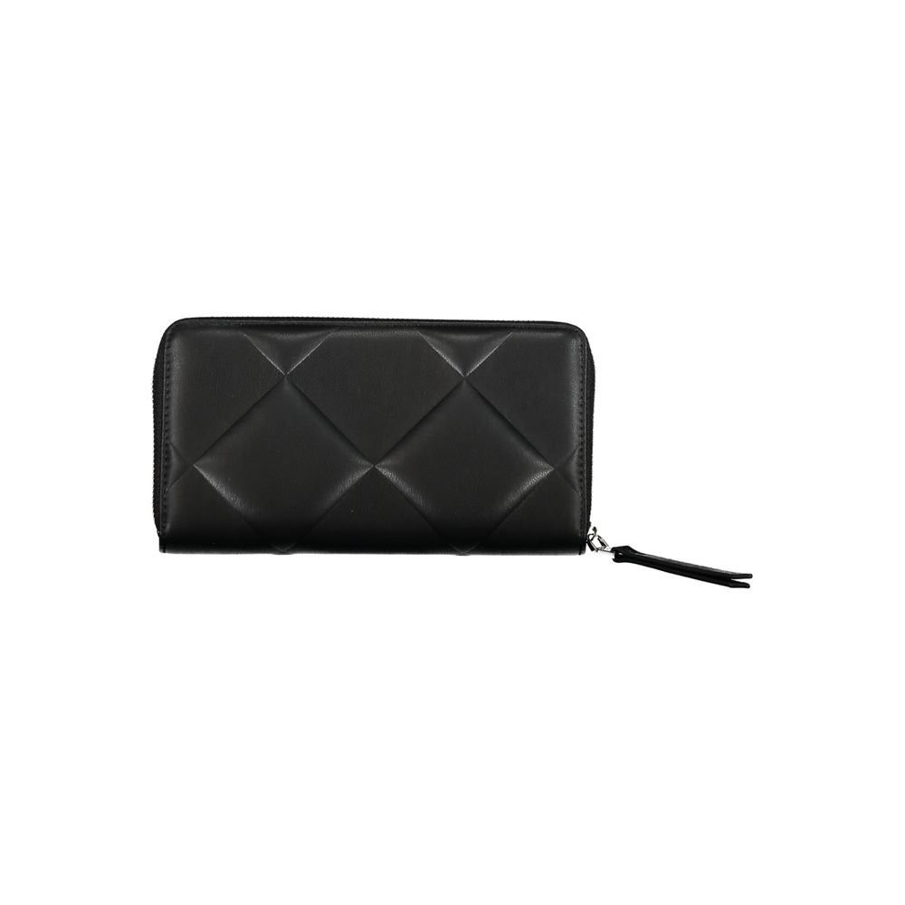 Black Polyester Wallet - GLAMHUB BOUTIQUE 