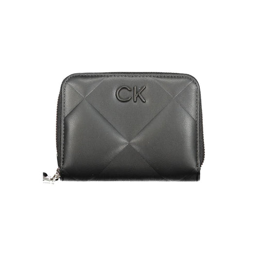 Black Polyester Wallet - GLAMHUB BOUTIQUE 