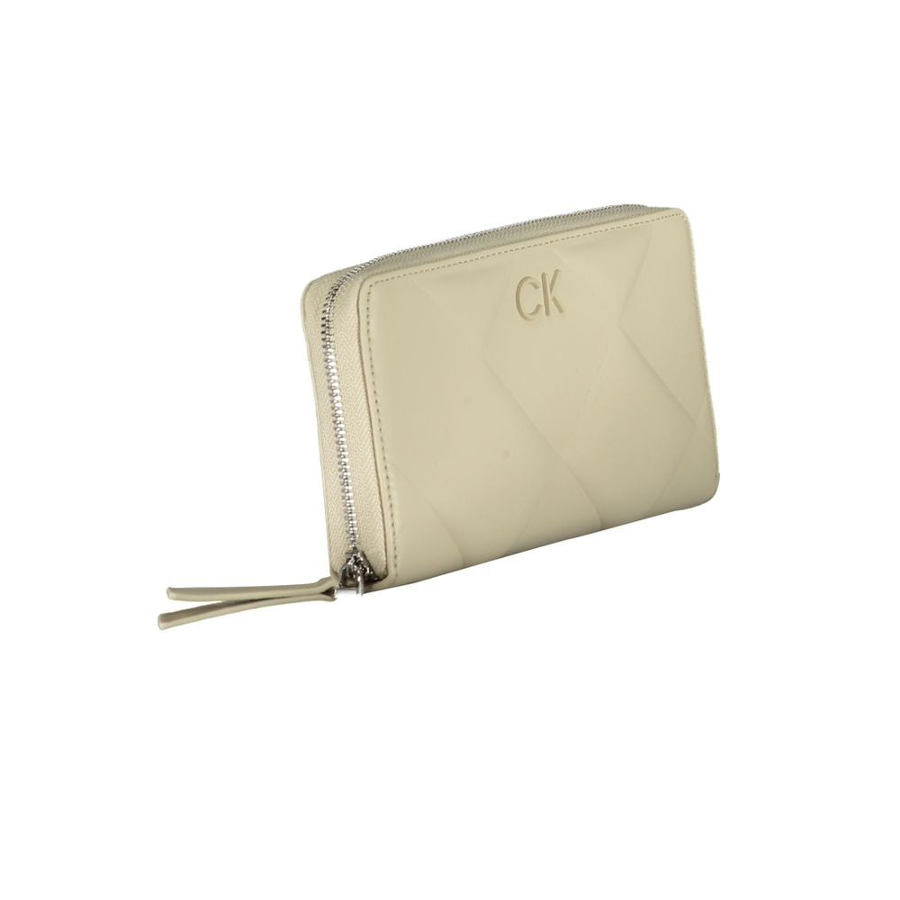 Beige Polyester Wallet - GLAMHUB BOUTIQUE 